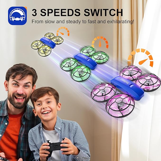 Drones for Kids with Camera,Rc Drone Indoor Small Helicopter,Birthday Gifts for Boys and Girls Beginners Friendly,Mini Quadcopter Toy With 2 Batteries,Propeller Protect,Altitude Hold-CubbioJoy