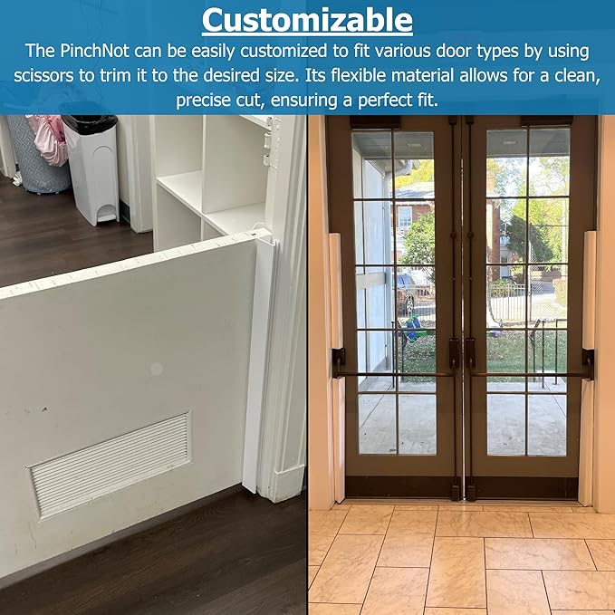 Cardinal Gates PinchNot 90 Degree Door Pinch Guard for Kids Safety-Door Hinge Protector for Baby Proofing-CSP29-Door Finger Pinch Shield for Front and Rear Side of Doors-Child Proof Jamb-Made in USA-CubbioJoy