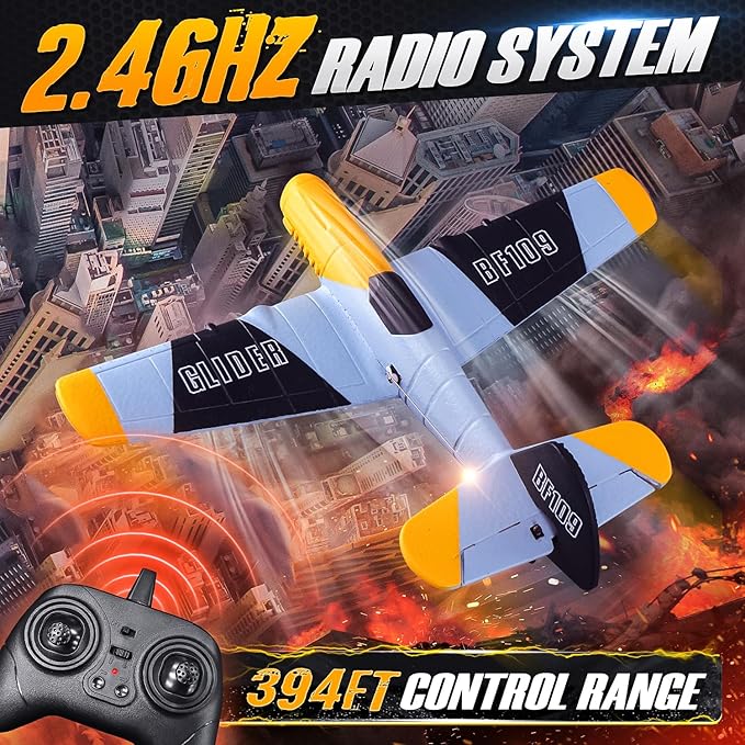 BEZGAR 3 Channel RC Plane, Drones for Kids, 6-axis Gyro Remote Control Airplane, RC Helicopter, Easy Control for Beginners Toys with Colorful LED Navigation Lights-CubbioJoy