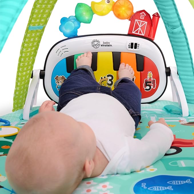 Baby Einstein Farm Explorers 4-in-1 Kickin’ Tunes Musical Meadow Music & Language Discovery Gym, Ages 0 Months and Up-CubbioJoy