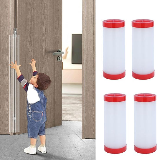Angloria Baby Proofing Door Pinch Guard, Hinge Cover, Protector for Kids Finger Safety, Heavy Duty Jam Shield, Translucent-CubbioJoy