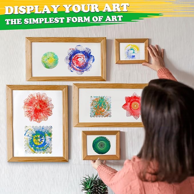 Arts and Crafts for Kids Ages 4-8,Paint Spin Art Machine Kit,Art Craft Set for 6-9 Year Old,Cool Painting Spinner Toys Kits Set,Art Supplies Birthday Gifts for Boy Girl Ages 6 7 8 9 10 11 12 Green-CubbioJoy