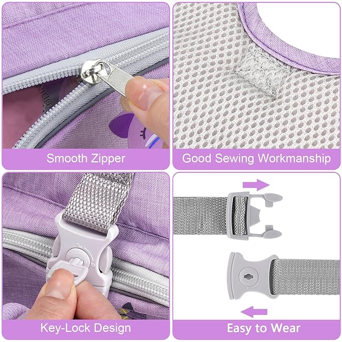 Accmor Toddler Harness Leash, Cute Deer Kids Harness + Anti Lost Wrist Link, Collapsible Child Leash for Outdoor Travel, Portable Baby Walking Harness Protector Wristband Strap for Baby Girls-CubbioJoy