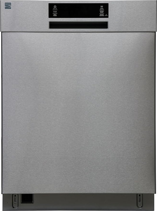 Kenmore 24" Built-in Stainless Steel Tub Dishwasher EasyFlex 3rd, SmartWash, UltraWash Plus, TurboDry, and Adjustable Rack, Energy Star Certified, Fingerprint Resistant-CubbioJoy