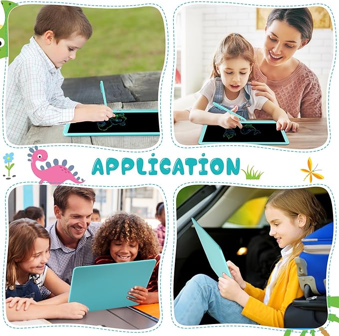 Decute Kids Toys LCD Writing Tablet with Stylus, 15 Inch Erasable Toddlers Doodle Board, Reusable Drawing Pad for Kids, Educational Christmas Birthday Gift for 3 4 5 6 7 8 Girls Boys Toddler Blue-CubbioJoy