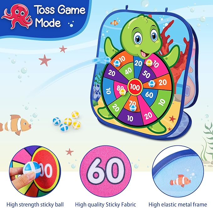 Animal Bean Bag Toss Game Toy Outdoor Toss Game, Family Party Party Supplies for Kids, Gift for Boys Birthday or Christmas for Toddlers Ages 3 4 5 6 Year Old-CubbioJoy