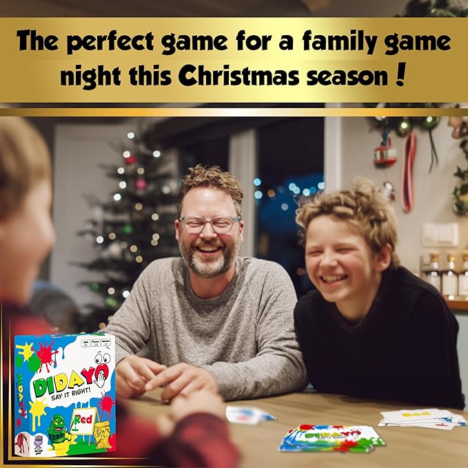 DiDaYo - Fast Paced Family Games, Brain Teaser Card Game for Kids 8-12, Ideal Speed Color Game for Teens and Adults, Fun Slumber Party Games, 2-8 Players, Travel Friendly-CubbioJoy