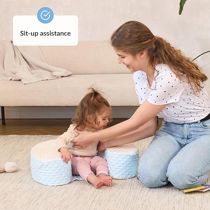 Baby Sit Up Pillow | Baby Pillow for Sitting Up | Comfortable Infant Seat for Early Sitting & Playtime | Soft & Stable Seat with Ring | Suitable from 4 Months-CubbioJoy