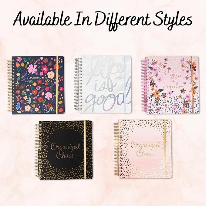 2025-2026 Monthly Large Planner- Daily, Weekly & Monthly Organizer with 3 Pens & Stickers - Organized Chaos Pink, January 2025 to June 2026, Stylish & Durable-CubbioJoy