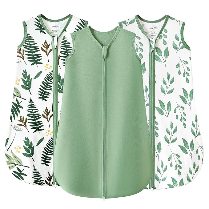 JELLYMONI Baby Sleep Sack 6-12 Months 100% Cotton Wearable Blanket, 0.5 TOG Soft Lightweight Toddler Sleeping Sack 3 Pack 2-Way Zipper Newborn Sleep Sacks-CubbioJoy