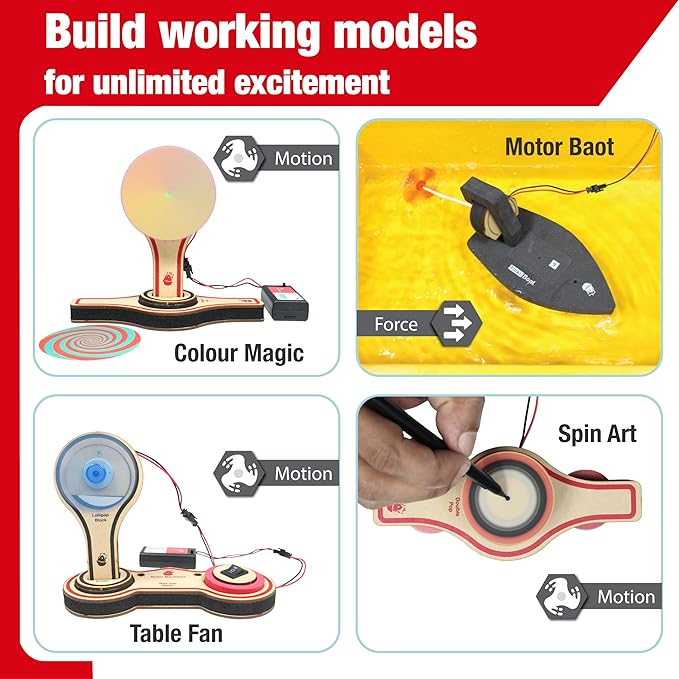 Butterfly EduFields 20in1 Motor Machines STEM Projects Kit for Kids Age Ages 5-7 6-8 8-10 | STEM Toys for Kids 5 6 7 8 9 10 Year Old | Robotics & Engineering Toys | Gift for 6 7 8 9 10 Year Old-CubbioJoy