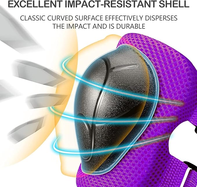 Adjustable Kids Helmet with Knee Pad, Elbow Pads & Wrist Guards - Toddler Bike Helmets for Ages 3-5, 5-8, 8-14 Years - Perfect for Skating, Biking, Cycling, and Skateboard - for Boys and Girls-CubbioJoy