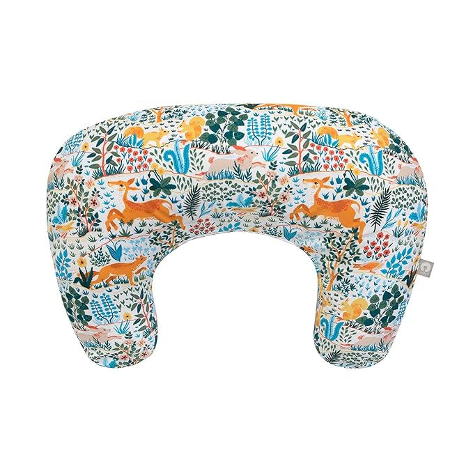 Boppy Nursing Pillow - Ergonomic Bottle & Breastfeeding Pillow with High, Firm, Large Area, Water-Repellent Cushion with Washable Cover; Baby Safety Alliance Verified - Colorful Forest Animals-CubbioJoy