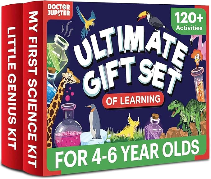 Doctor Jupiter Ultimate Gift Set of Learning| Set of ‘My First Science Kit’, ‘Little Genius Kit’ for Kids Ages 4-6|Birthday Gift for Boys, Girls| STEM Learning & Education Toys for 4,5,6 Year Old-CubbioJoy