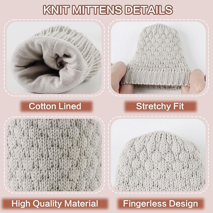 Baby Knit Mittens Toddler Boys Girls Gloves Winter Infant Newborn No Scratch Mitten 0-3 Years-CubbioJoy