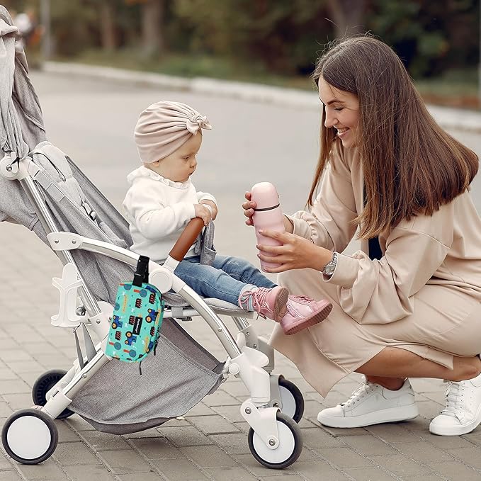 Cerbonny Small Cooler Bag Freezable Lunch Bag for Work School Travel,Small Lunch Bag,Small Insulated Bag For Kids/Adults,Freezer Lunch Bags,Mini Lunch Bag Fit For Yogurt,Suit for 3+(green vehicle)-CubbioJoy