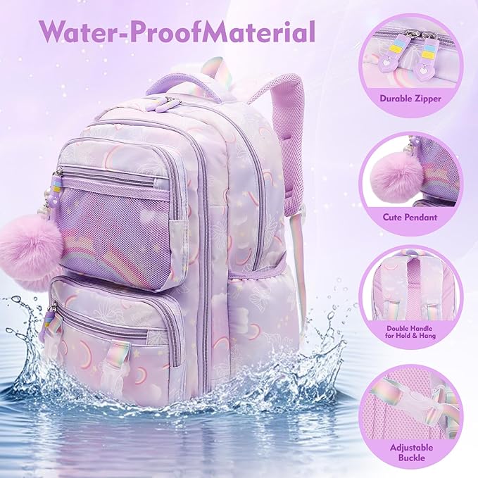 Aesthetic Kawaii Rainbow Backpack-CubbioJoy