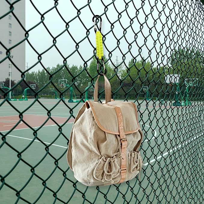 BRAVESHINE Paracord Keychain Carabiner Clip, D Ring Lanyard Hanger Stroller Hook for Water Bottle, Key, Backpacks, Men, Women-CubbioJoy