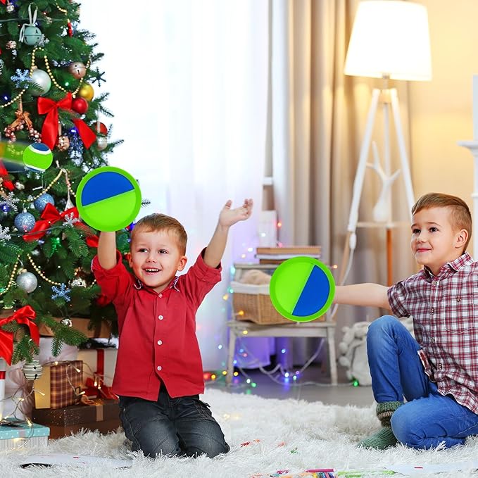 Ayeboovi Toss and Catch Ball Game Outdoor Beach Pool Toys for Kids Games 6 Paddle 3 Balls Pool Beach Lawn Yard Games 3 4 5 6 7 8+ Year Old Toddler Boys Girls Birthday Gift-CubbioJoy