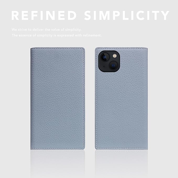 D8 Full Grain Leather Wallet Case for iPhone 15 - [2-in-1] Handcrafted Detachable Diary Style with Magnetic MagSafe Back Cover, Gift Box Included (Powder Blue)-CubbioJoy