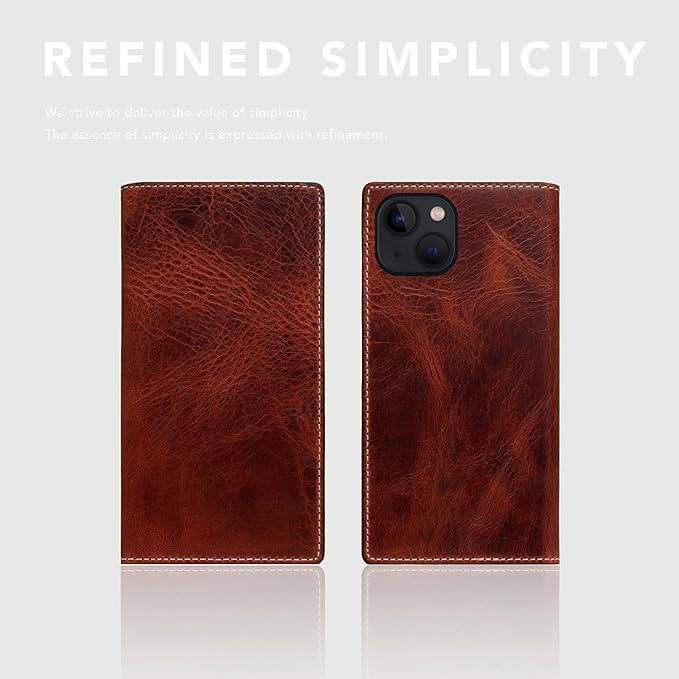 D7 Italian Wax Leather Wallet Case for iPhone 15 - [2-in-1] Handcrafted Detachable Diary Style with Magnetic MagSafe Back Cover, Gift Box Included (Brown)-CubbioJoy