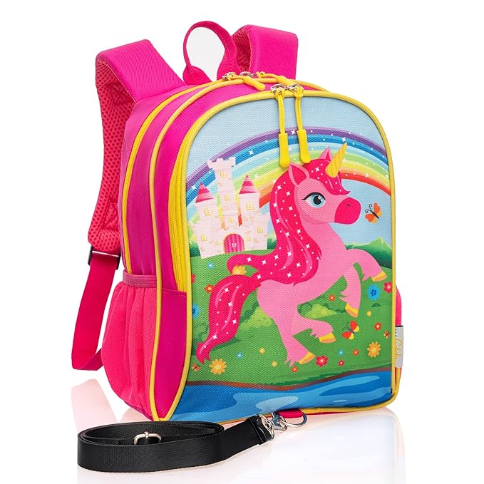 Backpack with Leash for Kids-Anti Lost Walking Toddler Leash-Unicorn design-for 1-4 Years Old Girls-CubbioJoy