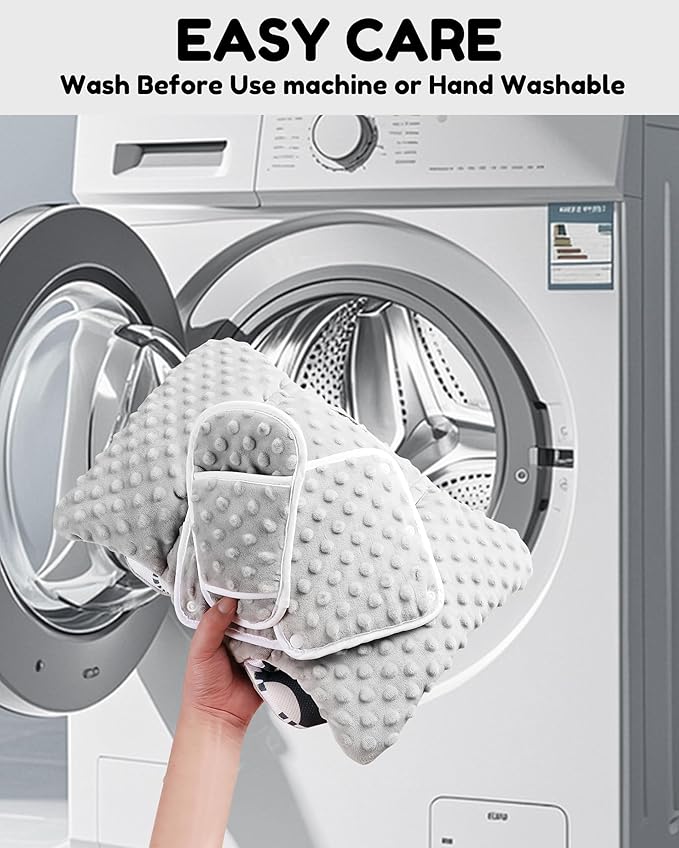 Infant Car Seat Insert with Removable Cushion for Baby Preemie Newborn Infant, Reversible carseat Insert Head Body Support Fits for Stroller, Baby Swing, Rocker, Bouncer, Bassinet - Grey-CubbioJoy