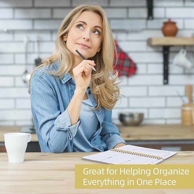 Undated Weekly Planner, Weekly To Do List Notebook with Goal & Habit Tracker Organizer, A5 5.8" x 8.0" Weekly Planner Notebook with Spiral Binding for Men or Women-CubbioJoy