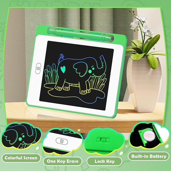 8 Pack LCD Writing Tablet for Kids, 6.5 Inch Colorful Doodle Board Drawing Tablet, Erasable Reusable Electronic Drawing Pads, Educational Learning Toys Birthday Gifts for Girls Boys Age 3 4 5 6 7 8-CubbioJoy