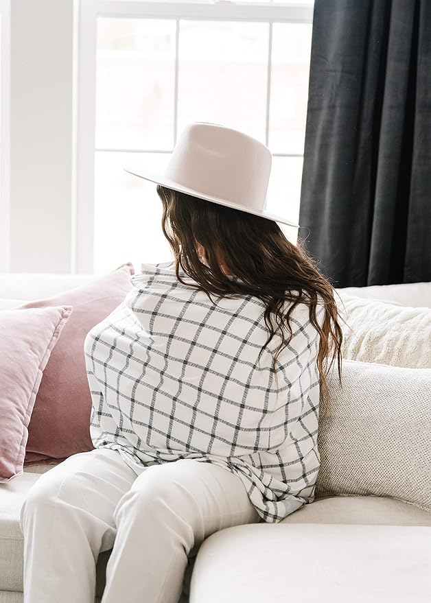 Baby Car Seat Cover Canopy and Nursing Cover Multi-Use Stretchy 5 in 1 Gift Ledger by Copper Pearl-CubbioJoy