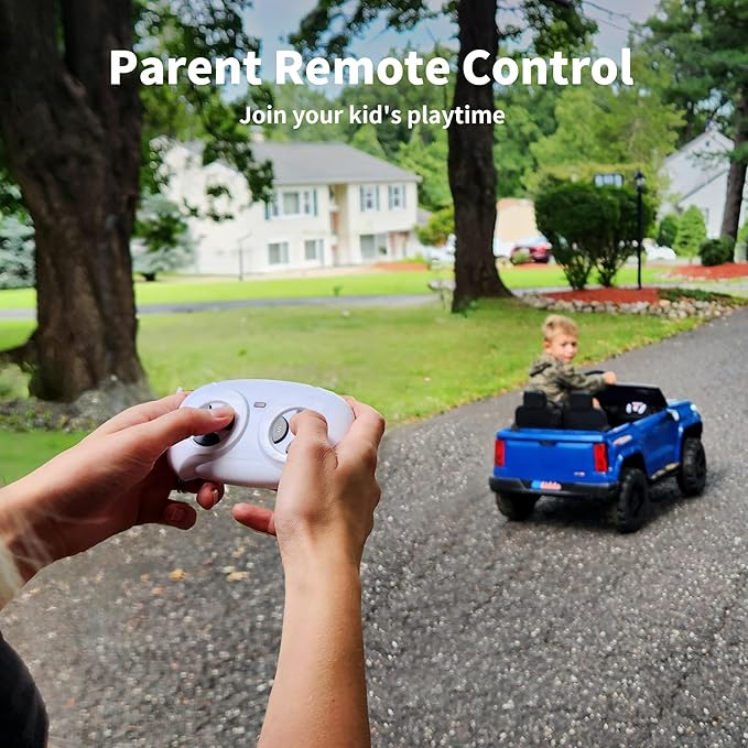 24V 10Ah Ride on Toy for Big Kids, 4x4 2 Seater Electric Kids SUV Car to Drive with Remote Control, 4x200W Motors - Blue-CubbioJoy