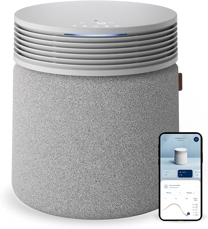 BLUEAIR Air Purifier for Large Rooms & Home - Odor Eliminating Cleans up to 3385 ft², HEPASilent, Smart WiFi, Auto Mode, Doubles as Table, Removes Dust, Smoke, Pet Hair, AHAM Verified, Blue Signature-CubbioJoy
