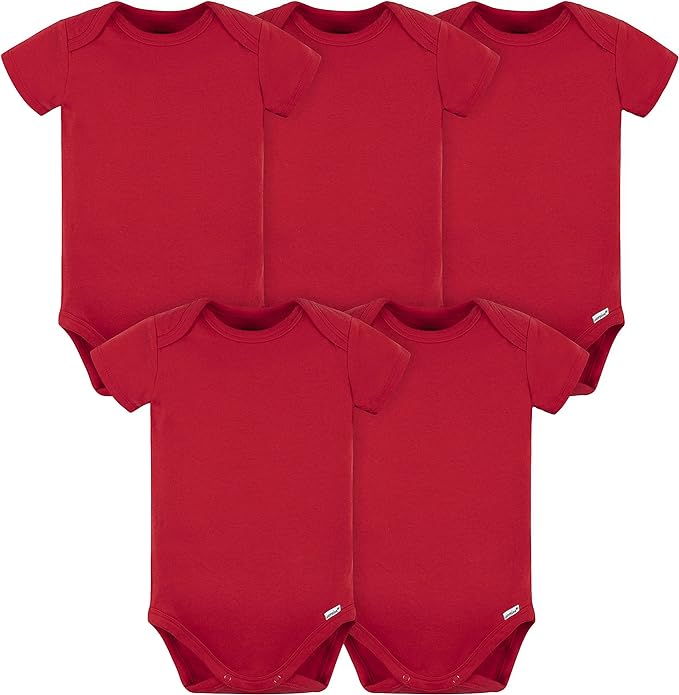 Gerber baby-boys 5 Pack Onesies Multi-packs Bundle Interlock 180 Gsm-CubbioJoy