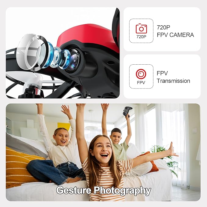 Drone with Camera for Kids and Beginner,Birthday Gift Toy for Boys and Girl,Indoor Quadcopter Plane for Boy,Small Helicopter with Auto Hovering, 3D Flips, Headless Mode,2 Batteries-CubbioJoy