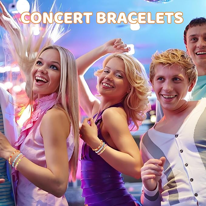 iumulinrui Friendship Bracelet Kit Concert Bracelets Merch, 5200 Pcs Clay Beads Bracelet Making Kit Tricolor Letter Bead, Jewelry Set with Pendant, DIY Craft Gifts Suitable for Beginners-CubbioJoy