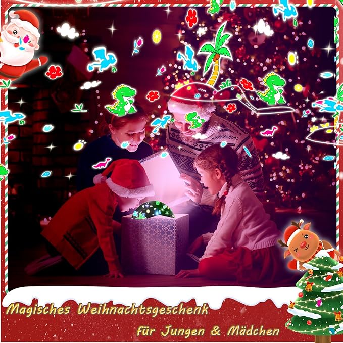 Dinosaur Toys for 3-10 Year old Boys,7-in-1 Kids Night Light Projector with 3 Films 93 Effects, Remote, Timer, 360° Rotation, Birthday Christmas Xmas Gifts Stocking Stuffers for Kids Age 3 4 5 6-CubbioJoy