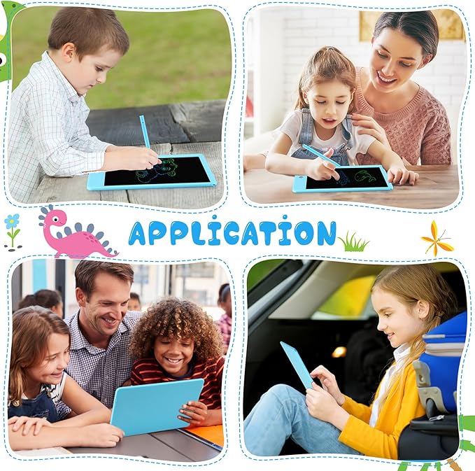Decute Kids Toys LCD Writing Tablet with Stylus, 8.5 Inch Erasable Toddlers Doodle Board, Reusable Drawing Pad for Kids, Educational Christmas Birthday Gift for 3 4 5 6 7 8 Girls Boys Toddler Blue-CubbioJoy