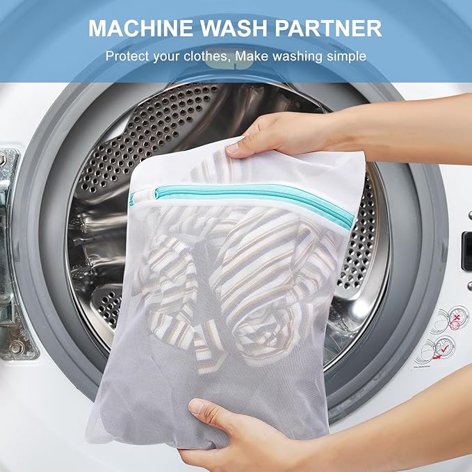 BAGAIL Laundry Bags Mesh Wash Bag for Intimates Lingerie and Delicates, 5Pcs (1XL,2L,2M)-CubbioJoy