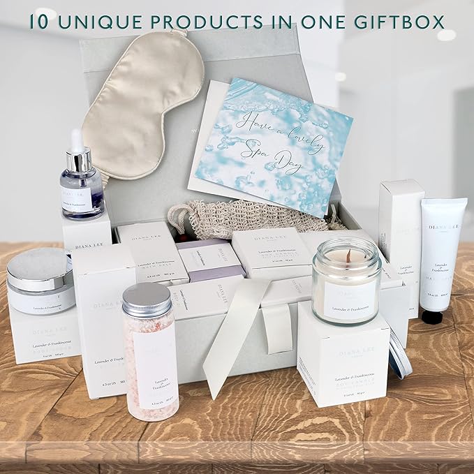 Jasmyn & Greene Luxury Spa Gift Basket for Women - 10 Relaxing Spa Birthday Gifts for Women with Lavender. Bridal Shower Gifts for Woman with Self Care Kit. Get Well Soon Package for Mother Sister.-CubbioJoy