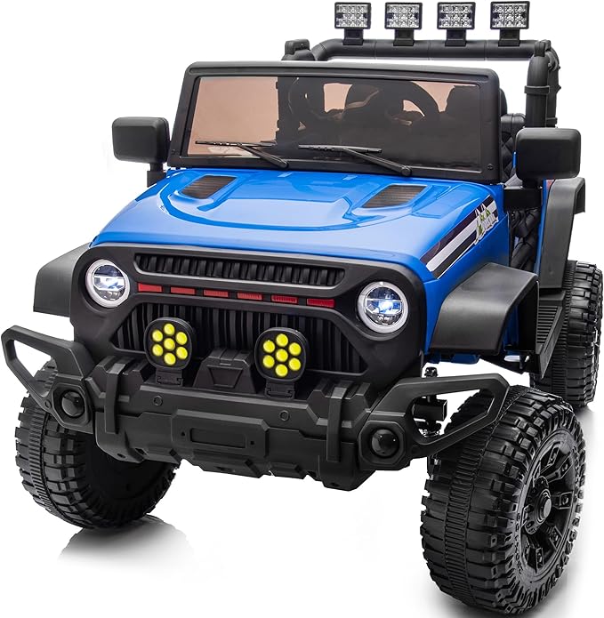 24V Kids Ride on Car, Kids Electric Vehicles Car Ride on Toy Truck for Toddlers w/Remote Control, 400W Motor - Blue-CubbioJoy