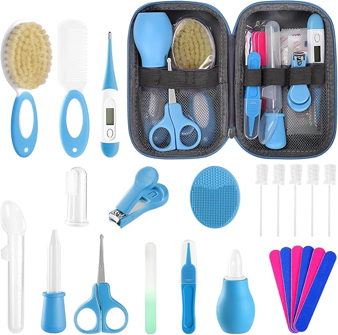 Baby Healthcare and Grooming Kit for Newborn Kids, 24PCS Upgraded Safety Baby Care Kit, Newborn Nursery Health Care Set, Baby Care Products-CubbioJoy
