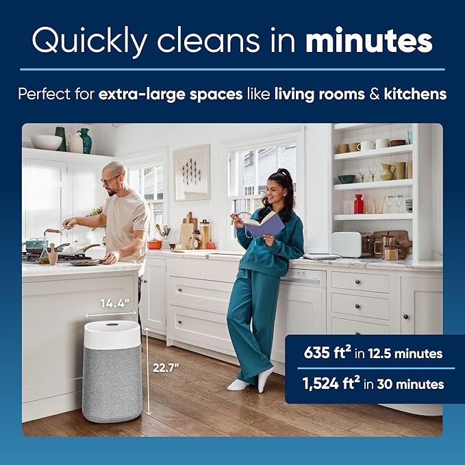 BLUEAIR Air Purifiers for Large Rooms, Cleans 3,048 Sqft In One Hour, HEPASilent Smart Air Cleaner For Home, Pets, Allergies, Virus, Dust, Mold, Smoke - Blue Pure 211i Max-CubbioJoy