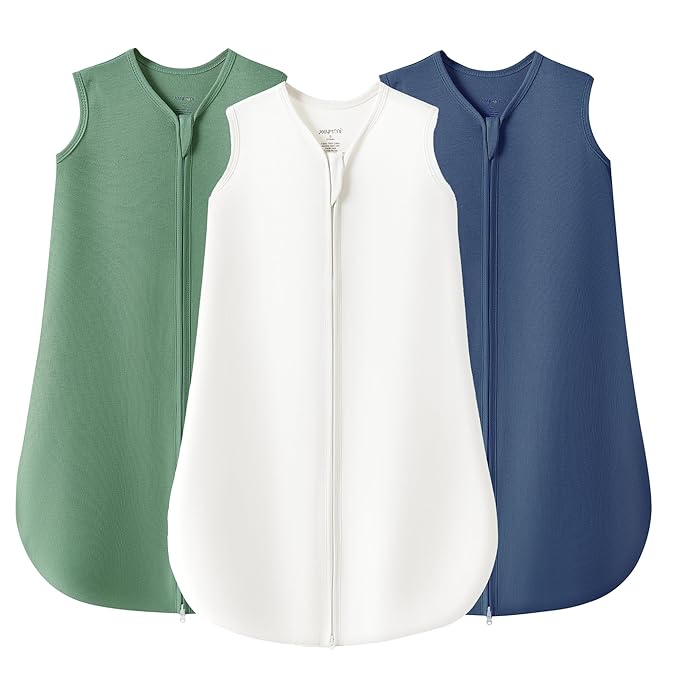 JELLYMONI Baby Sleep Sack 18-24 Months 100% Cotton Wearable Blanket, 0.5 TOG Soft Lightweight Toddler Sleeping Sack 3 Pack 2-Way Zipper Newborn Sleep Sacks-CubbioJoy