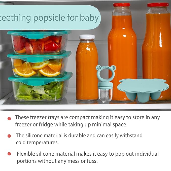 Baby Food Freezer Tray and Teething Popsicle Molds – The Perfect Solution for Your Little One's Teething and Feeding Needs-CubbioJoy