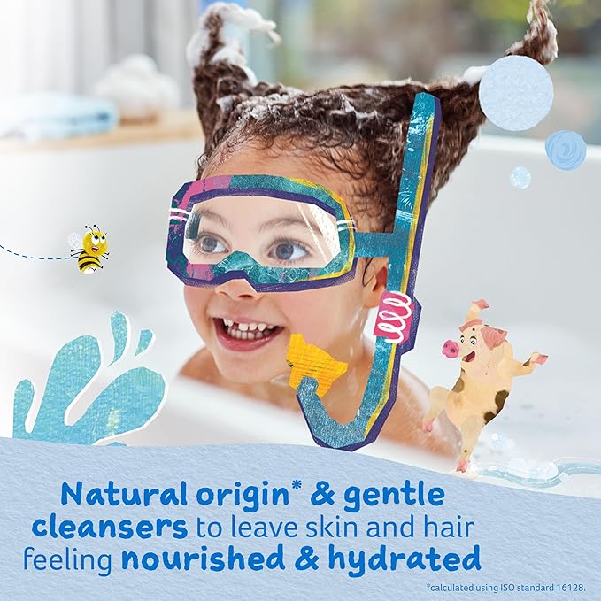 Childs Farm, Kids Hair & Body Wash for Dry, Sensitive Skin, Blackberry & Organic Apple, Gently Cleanses, Vegan, Cruelty-Free, 8.4 Fl Oz-CubbioJoy