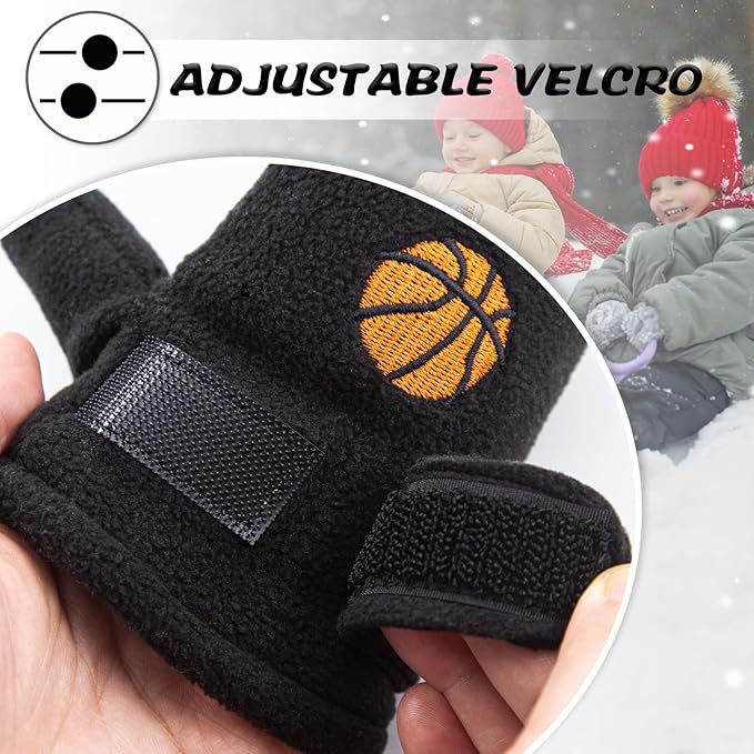 BAVST Baby Toddler Winter Mittens Girls Warm Fleece Lined Gloves Kids Sherpa Lined Mittens for Boys-CubbioJoy