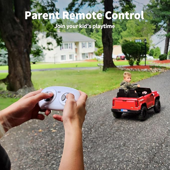 24V 10Ah Ride on Toy for Big Kids, 4WD 2 Seater Electric SUV Kids Car to Drive w/Remote Control, 4x200W Motors - Red-CubbioJoy