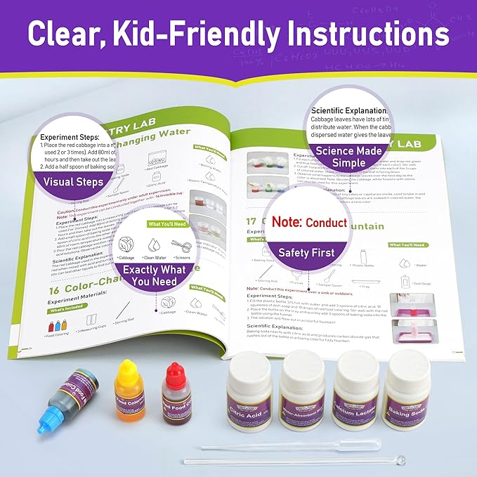 BenBen Science Kits for Kids Age 8-12, 105 Experiments Educational Toy, STEM Toys for 6 7 8 Year Old Boys Girls Birthday Gift, Science Kits for Kids Age 5-7, Chemistry Set for Homeschooling-CubbioJoy