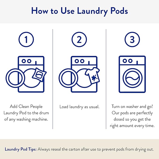 Clean People Laundry Detergent Pods - Recyclable Packaging, Hypoallergenic, Stain Fighting - Ultra Concentrated, Laundry Soap - Spring, 192 Pack-CubbioJoy
