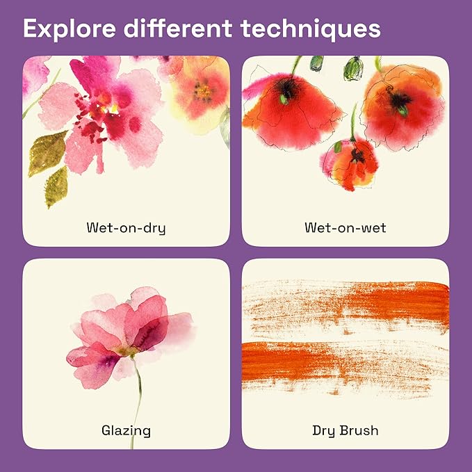 ARTISTRO Professional Watercolor Paint Set for Adults - 48 Pigment-Rich Colors, XL Pans, ASTM-I Lightfastness, High Tinting Strength Watercolor Set for Professionals made by professionals-CubbioJoy